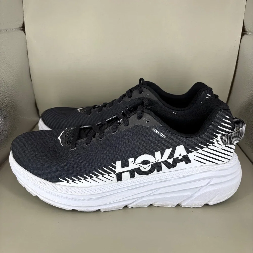 Hoka One One Rincon 2 Womens Running Shoes Black White 1110515 BWHT Size 11
